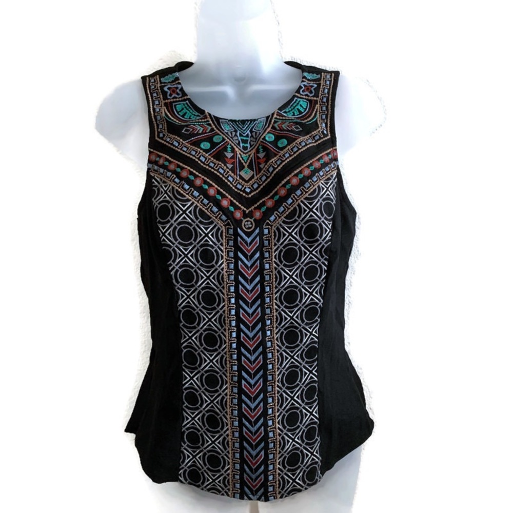 Francesca’s ALYA embroidered peplum blouse